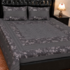 dark gray bedsheet