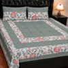 light gray bedsheet