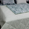 gray bedsheet