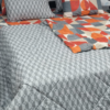 Orange gray bedsheet