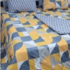 yellow gray bedsheet