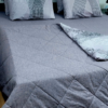 gray bedsheet