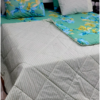 off white + green bedsheet