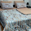 blue +beige bedsheet