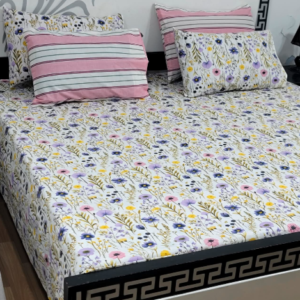 pink bedsheet