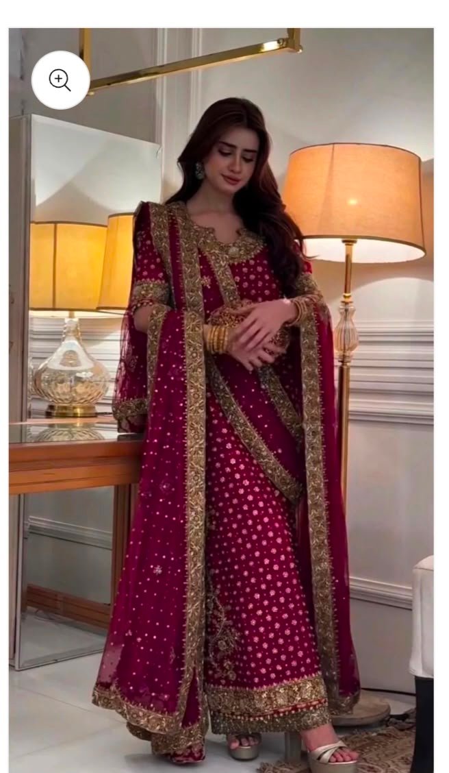 Haris Shakeel Addawork Formal Wedding Collection-Aisha Magenta