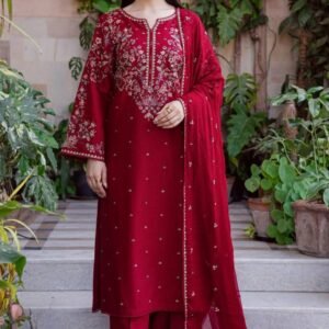 PURE DHANAK 3PC EMBROIDERED COLLECTION