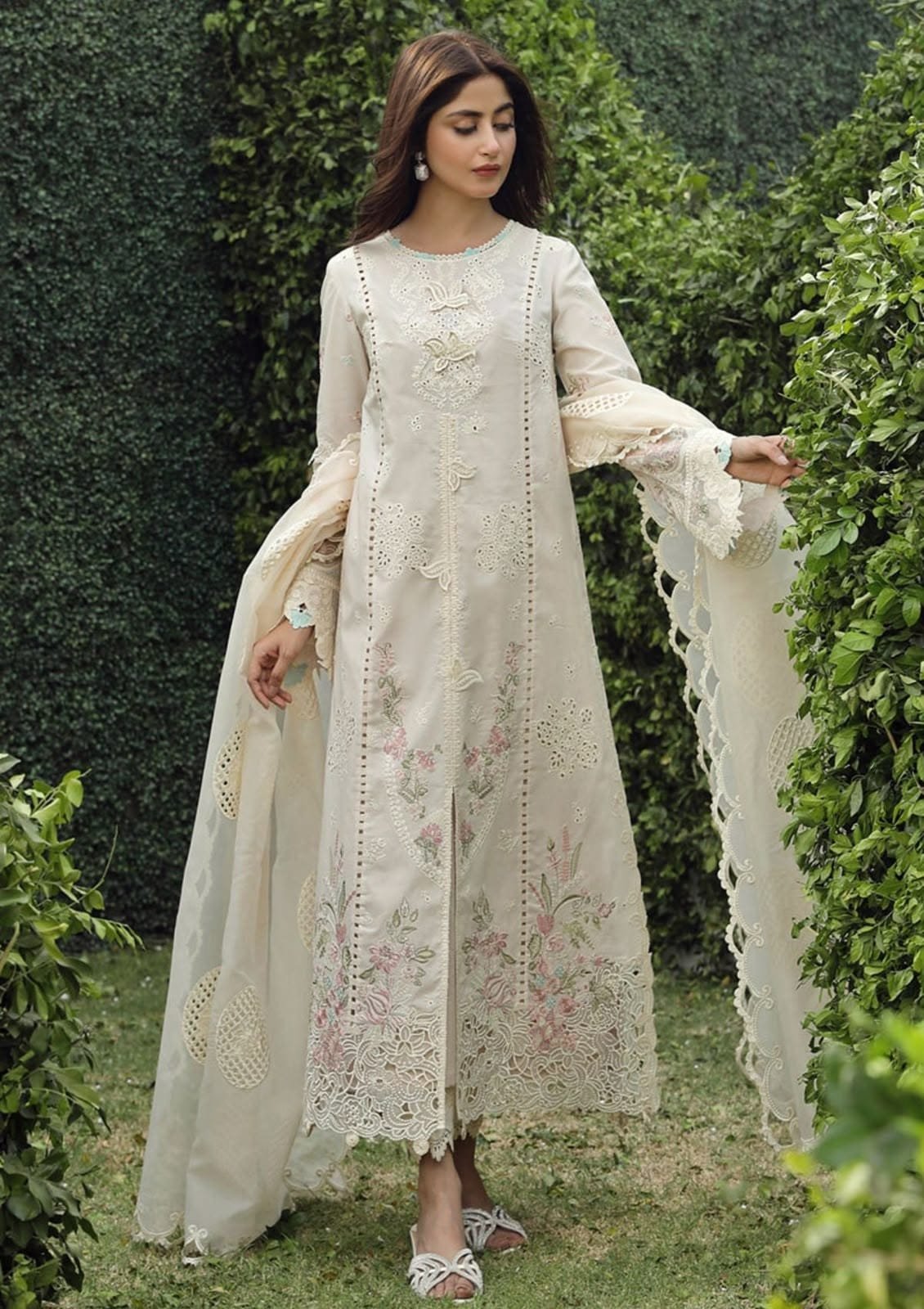 PURE DHANAK 3pc EMBROIDERED COLLECTION